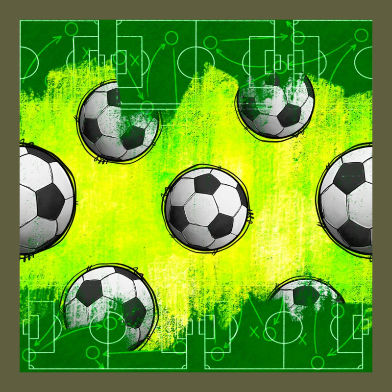 Soccer Balls With Field  And Tactics Seamless Pattern Vintage Tee by BundleAndBundleShop | Teevron