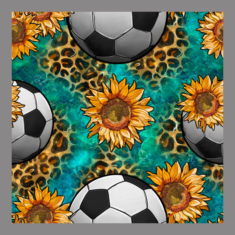 Soccer Balls And Sunflowers With Leopard And Gemstone Seamless Pattern Vintage Tee by BundleAndBundleShop | Teevron