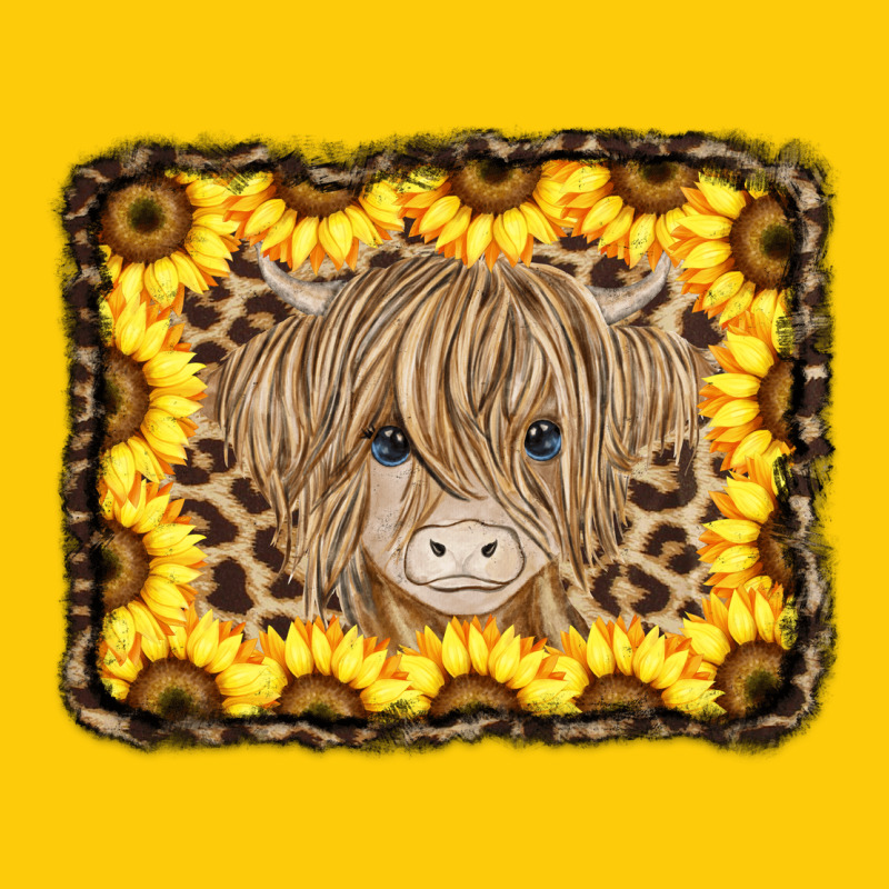 Baby Cow Leopard Sunflowers Premium Hoodie by CowCowDesign | Teevron