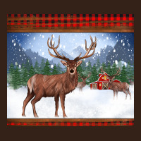 Christmas Reindeer Red Barn Country Farm Christmas Heavy Core Tee | Teevron