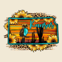 Kansas Owl Sunset Sunflower Map Premium Tee | Teevron