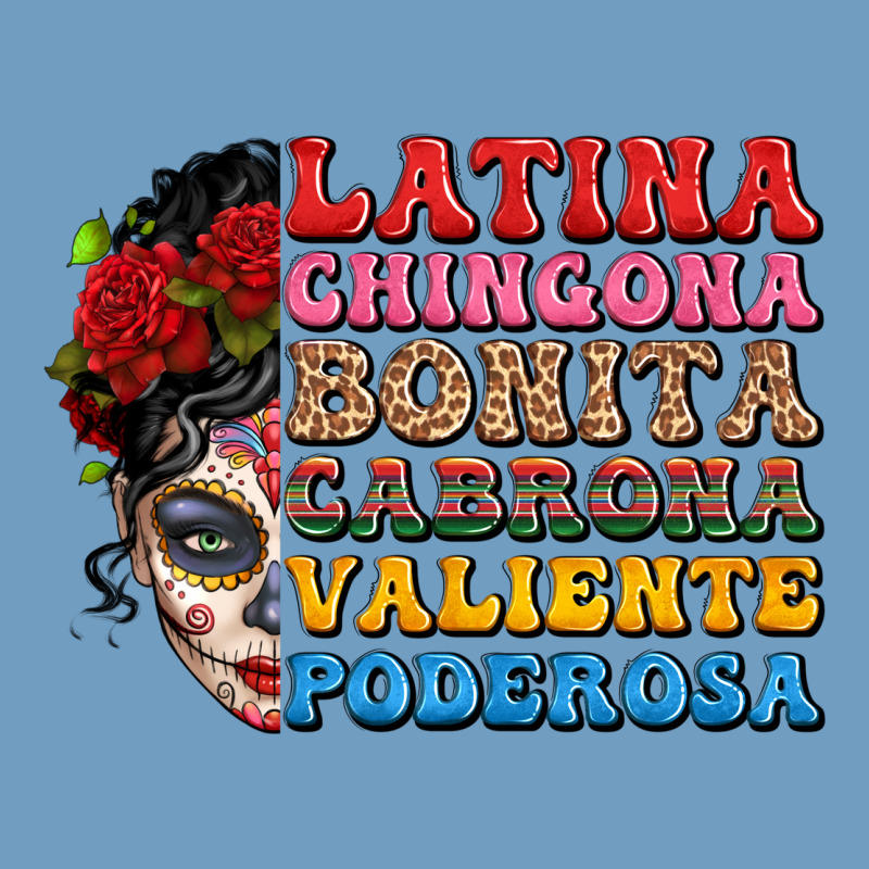 Mexican Sugar Skull Latina Chingona Bonita Urban Heavy Tee by LillyAllenDesigns | Teevron