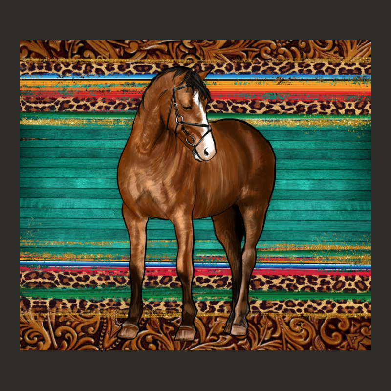 Western Horse Serape  Leather Leopard Heavy Core Tee by BarkalooDesign | Teevron