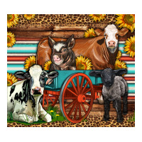 Farm Animals On An Old Wagon | Teevron