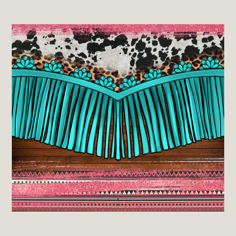 Western Fringe Cowhide Leopard Heavy Core Tee by BarkalooDesign | Teevron