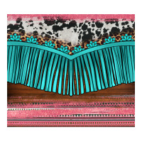 western fringe cowhide leopard | Teevron