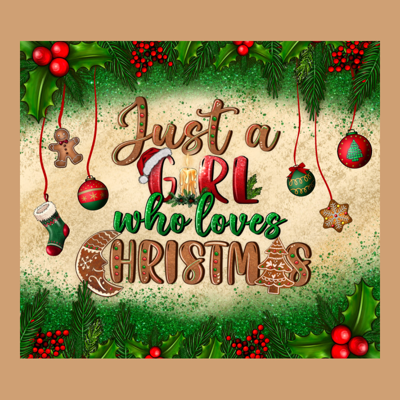 Just A Girl Who Loves Christmas Tumbler Vintage Tee by BundleAndBundleShop | Teevron