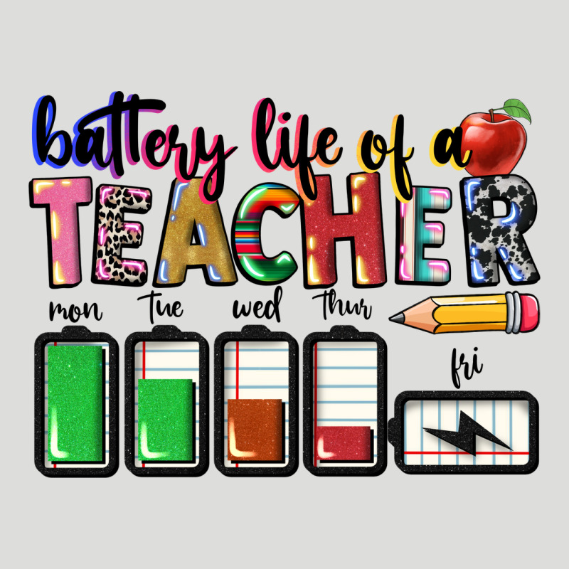 Battery Life Of A Teacher Zipper Hoodie by CowGirlArtShop | Teevron
