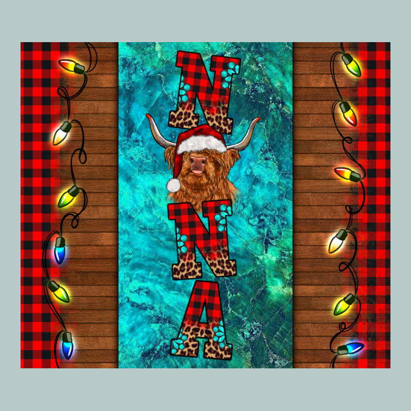 Nana Highland Cow Christmas Heavy Core Tee by BarkalooDesign | Teevron