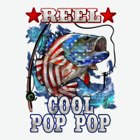 Reel Cool Pop Pop American Flag Bass Urban Heavy Tee | Teevron