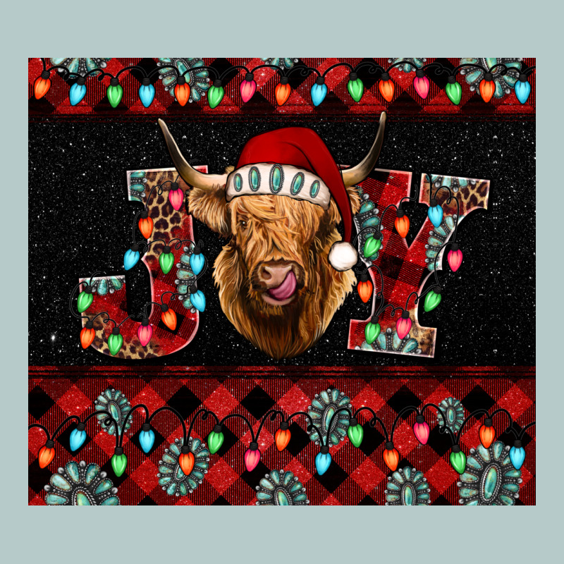 Highland Cow Joy Christmas Heavy Core Tee by BarkalooDesign | Teevron