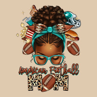 American Football Mom Afro Messy Bun Heavyweight Sweatshirt | Teevron