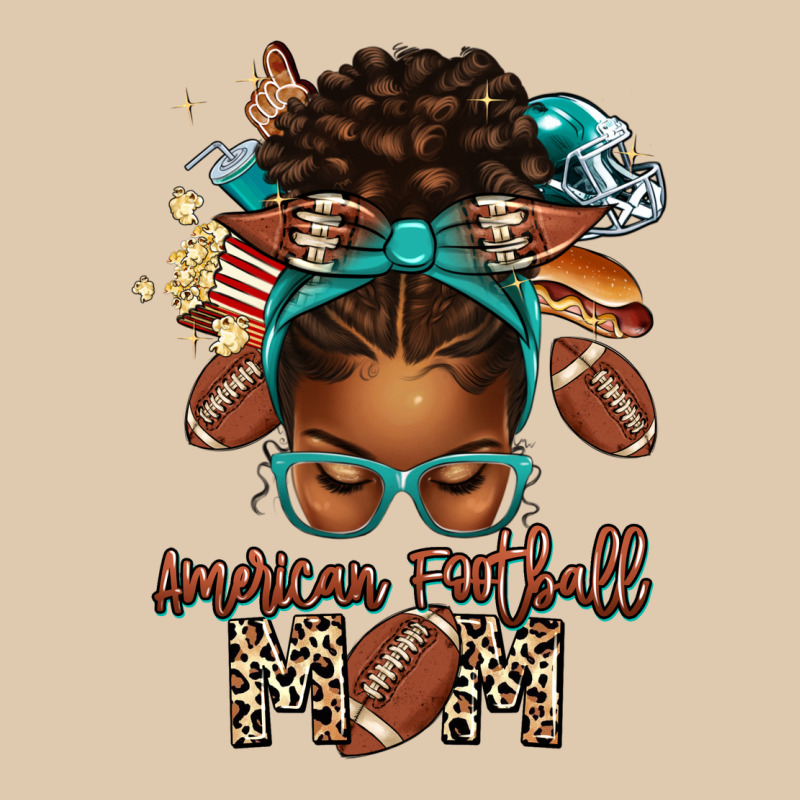 American Football Mom Afro Messy Bun Heavyweight Sweatshirt by texasbilliewilder | Teevron