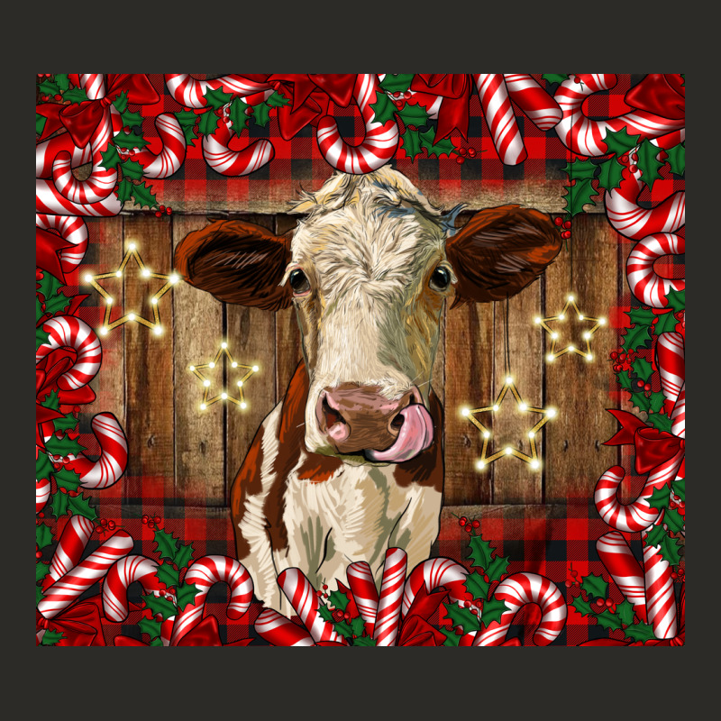 Christmas Heifer With Candy Canes Heavy Core Tee by BarkalooDesign | Teevron