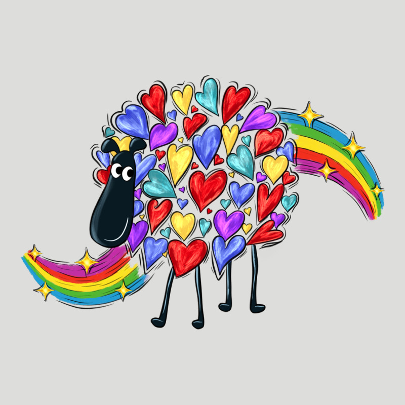Rainbow Sheep Zipper Hoodie by CowGirlArtShop | Teevron
