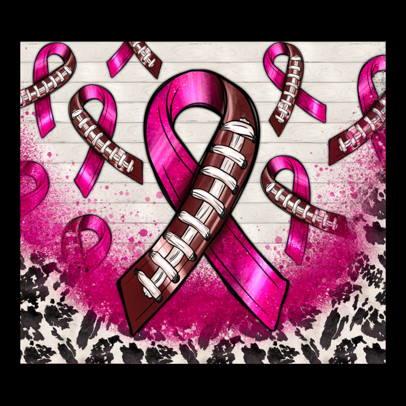 Breast Cancer American Football Ribbon Ladies Tee by NancyCooperArtShop | Teevron