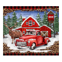 Christmas farm reindeer and truck | Teevron