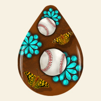 Baseball And Western Roses Teardrop  1 Vintage Tee | Teevron