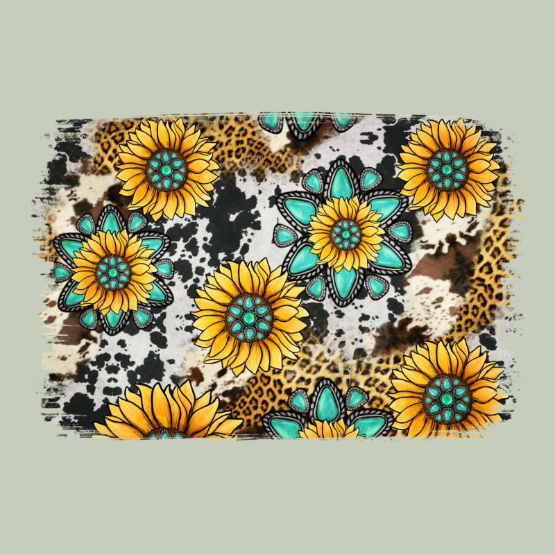 Gemstone Sunflower Cowhide Background Ladies Tee by Jasminsmagicworld | Teevron