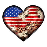 Western Usa Flag Heart Premium Tee | Teevron