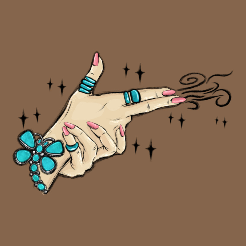 Western Turquoise Gun Hand Premium Tee by MaliasSmallBusiness | Teevron