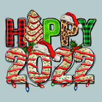 Happy 2022 With Christmas Tree Cake Heavy Core Tee | Teevron