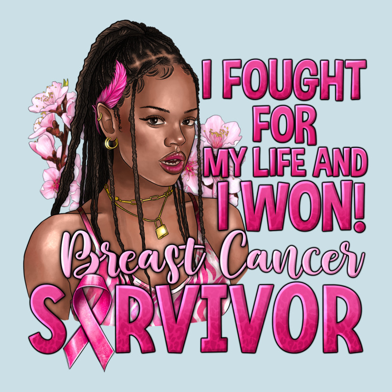 I Fought For My Life And I Won Afro Woman Ladies Tee by NancyCooperArtShop | Teevron