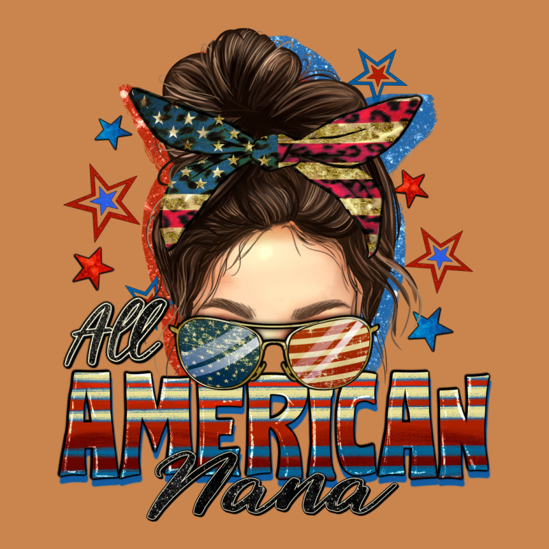 All American Nana Messy Bun Heavyweight Hoodie by FaDigitalArtStudio | Teevron