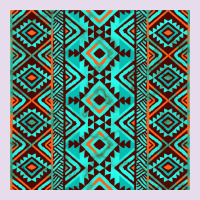 Aztec Turquoise Pattern Premium Hoodie | Teevron