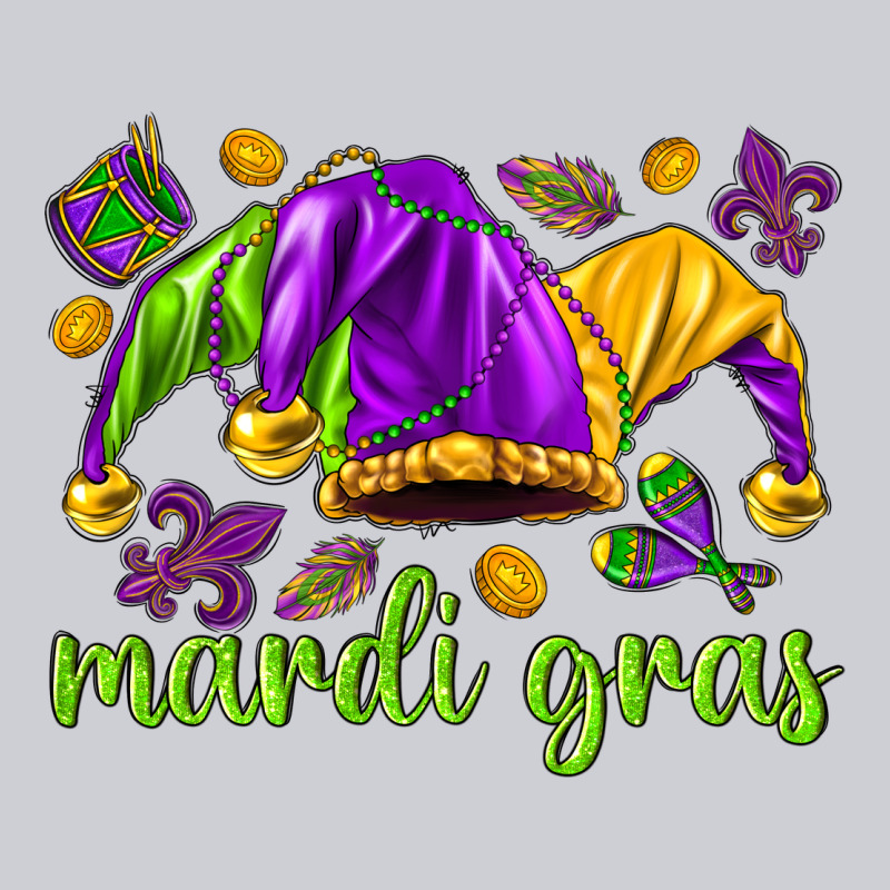 Mardi Gras With Jester Heavyweight Sweatshirt by NancyCooperArtShop | Teevron