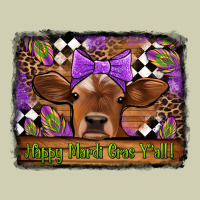 Happy Mardi Gras Y'all Cow Heavy Core Tee | Teevron