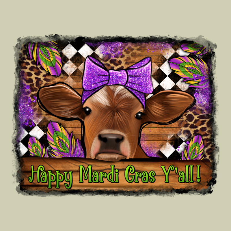 Happy Mardi Gras Y'all Cow Heavy Core Tee by Jasminsmagicworld | Teevron