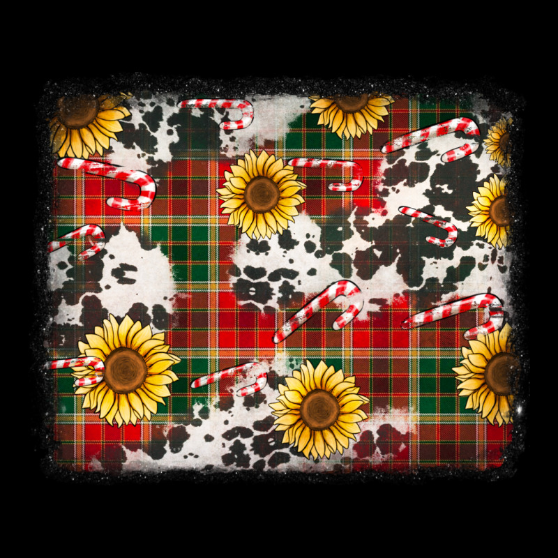 Cowhide Sunflowers Candy Canes Ladies Tee by Jasminsmagicworld | Teevron
