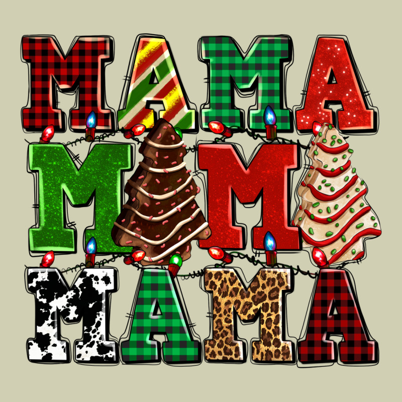 Mama Mama Mama With Christmas Lights And Christmas Tree Cakes Heavy Core Tee by AdoDesignShop | Teevron