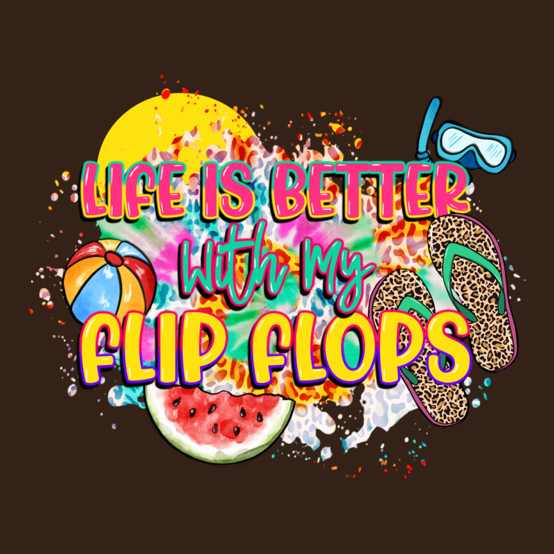 Life Is Better With My Flip Flops Heavy Core Tee by NancyCooperArtShop | Teevron