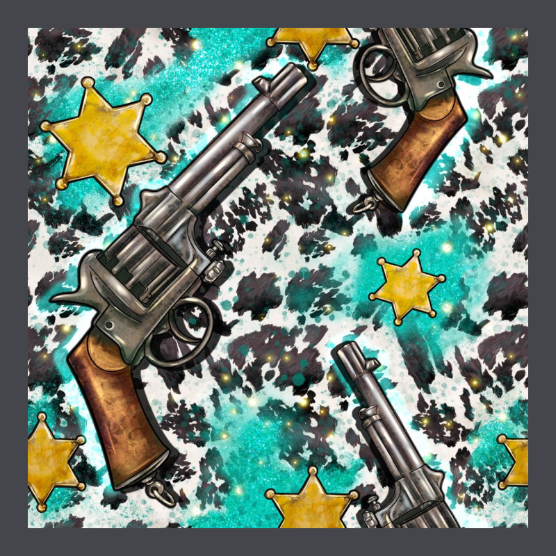 Western Gun And Sheriff Stars With Cowhide Seamless Pattern Classic Tee by BundleAndBundleShop | Teevron