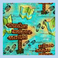Wooden Signboard And Gamping Map Seamless Pattern Classic Tee | Teevron