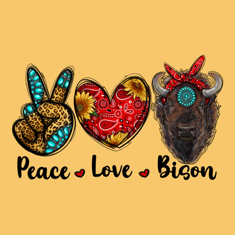 Peace Love Bison Vintage Hoodie by RanaPortraitStore | Teevron