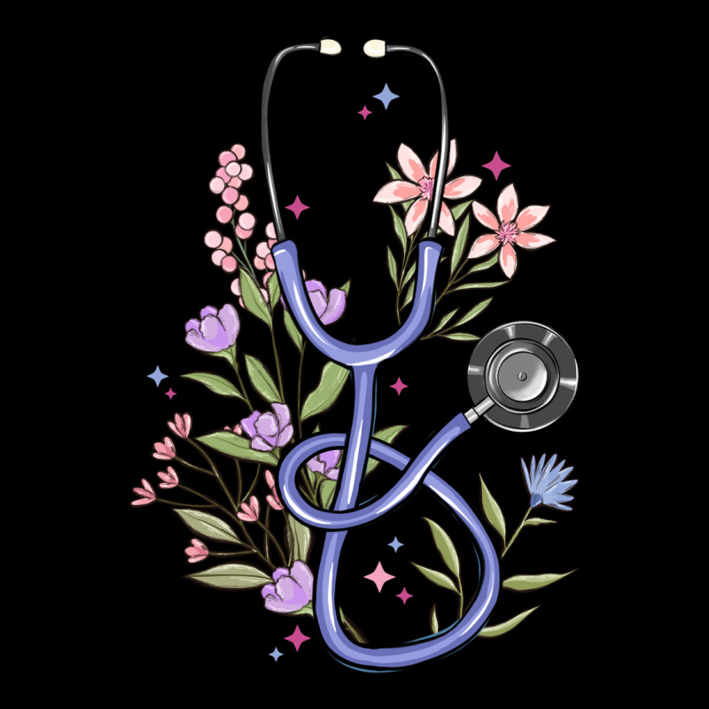Floral Stethoscope Premium Tee by MaliasSmallBusiness | Teevron