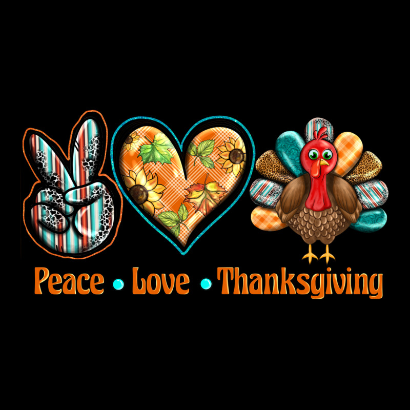Peace Love Thanksgiving Ladies Tee by BarkalooDesign | Teevron