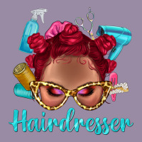 Afro Bantu Knots Red Hairdresser With Leopard Glasses Bbs Classic Tee | Teevron