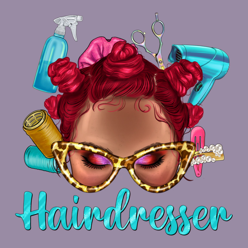 Afro Bantu Knots Red Hairdresser With Leopard Glasses Bbs Classic Tee by BundleAndBundleShop | Teevron