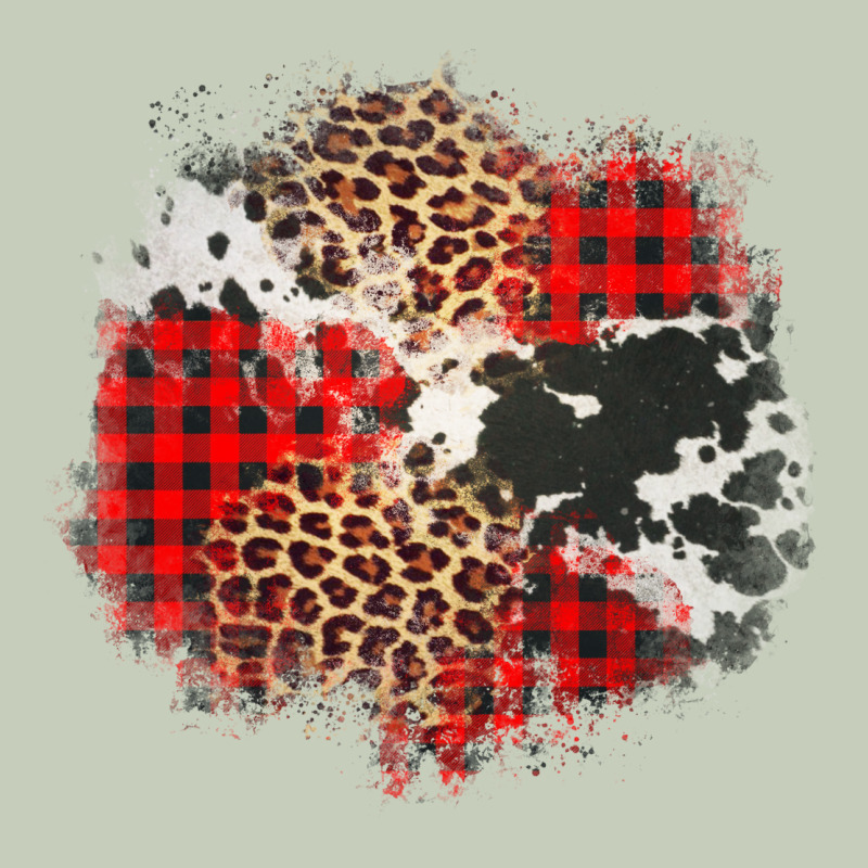 Leopard Cowhide Christmas Plaid Patches Ladies Tee by Jasminsmagicworld | Teevron