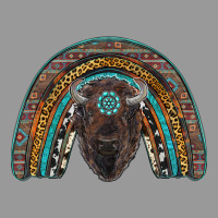 Western Rainbow With Bison Vintage Hoodie | Teevron