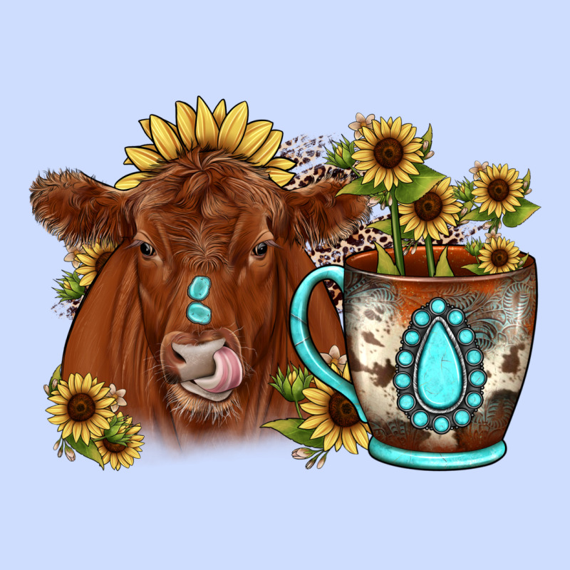 Sunflower Coffee Cup Red Angus Gemstone Urban Heavy Tee by JahusDesignShop | Teevron