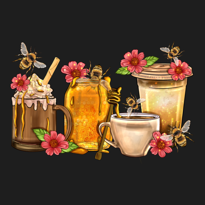 Honey And Bee With Flower Coffee Cup Classic Tee by BundleAndBundleShop | Teevron
