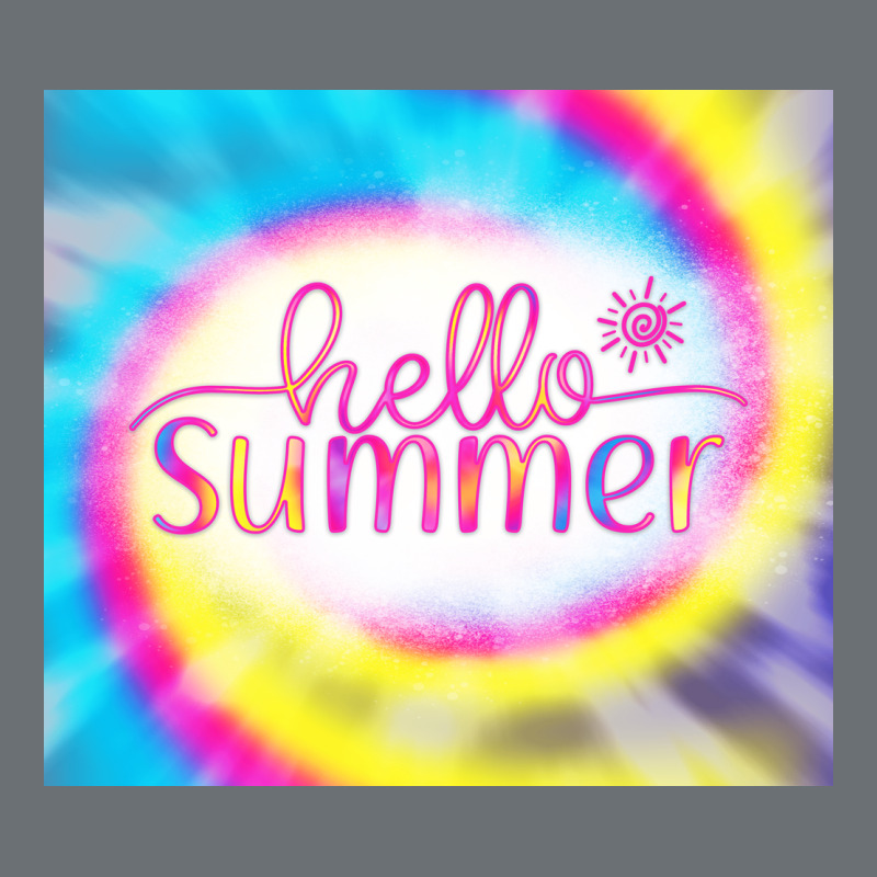 Hello Summer Tie Dye Tumbler Premium Hoodie by CowCowDesign | Teevron