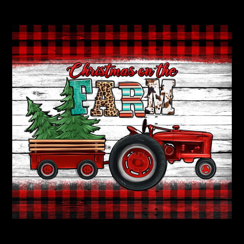 Christmas On The Farm Tractor Ladies Tee by Jasminsmagicworld | Teevron