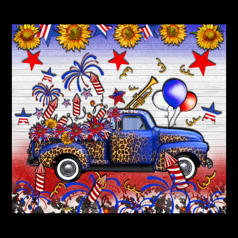 Fourth Of July Truck American Flag Premium Sweatshirt by FaDigitalArtStudio | Teevron