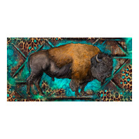 Bison with leopard and turquoise | Teevron